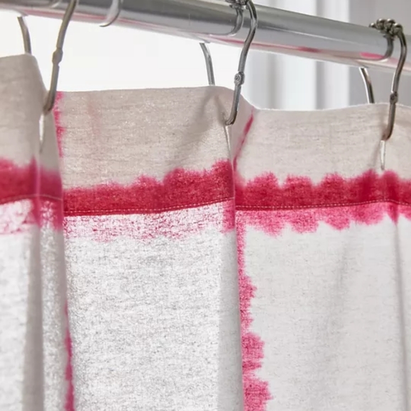 Urban Outfitters Bath Nwt Uo Libby Pink Griddye Shower Curtain
